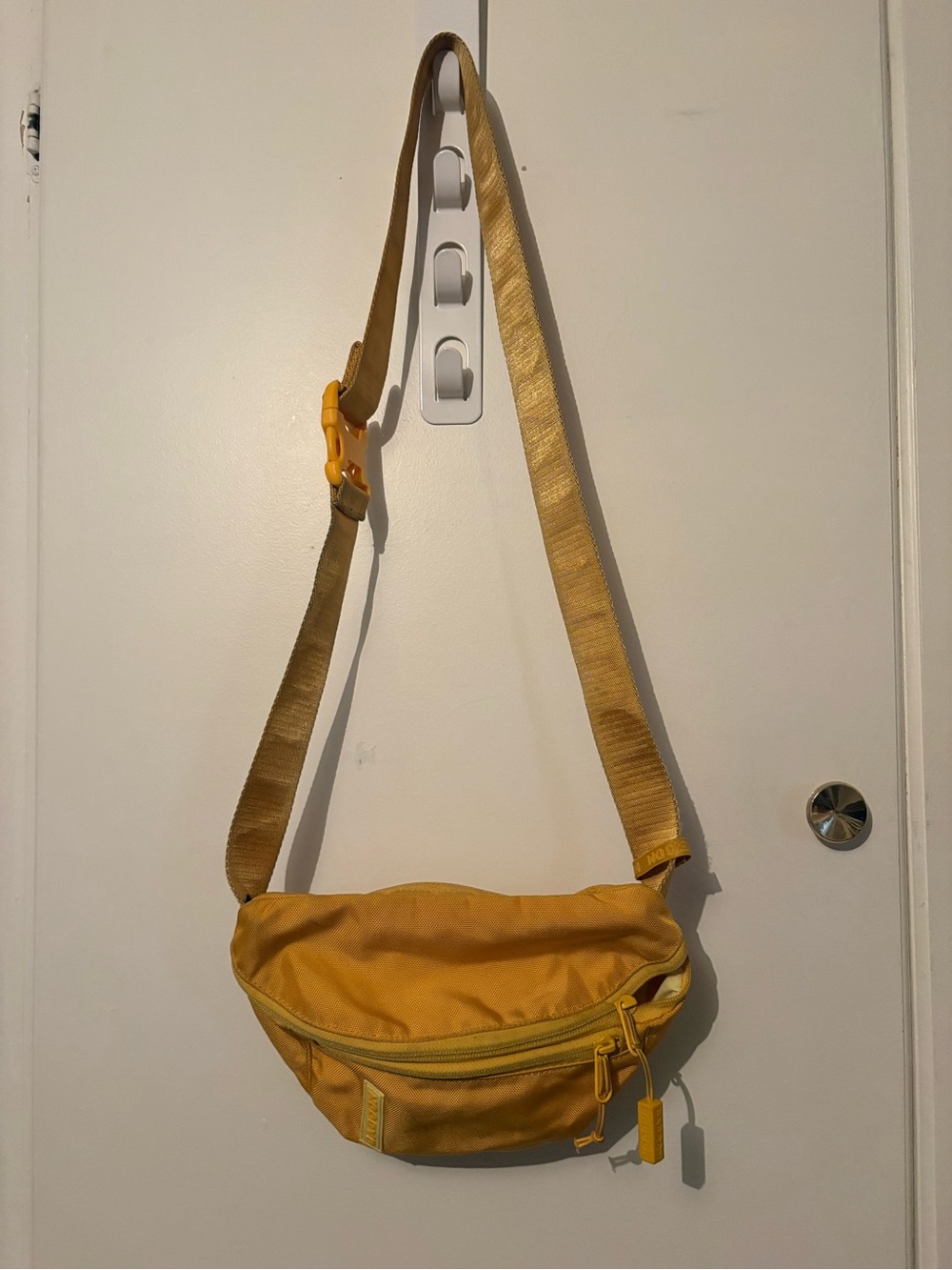 Baboon to the Moon Mustard Yellow Crossbody Belt Bag with Adjustable Strap